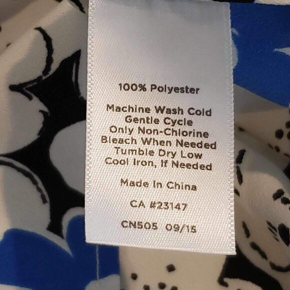 Talbots Shirt Tunic Top Blue Women’s Plus Size 1X Floral Long Sleeve - Picture 6 of 11